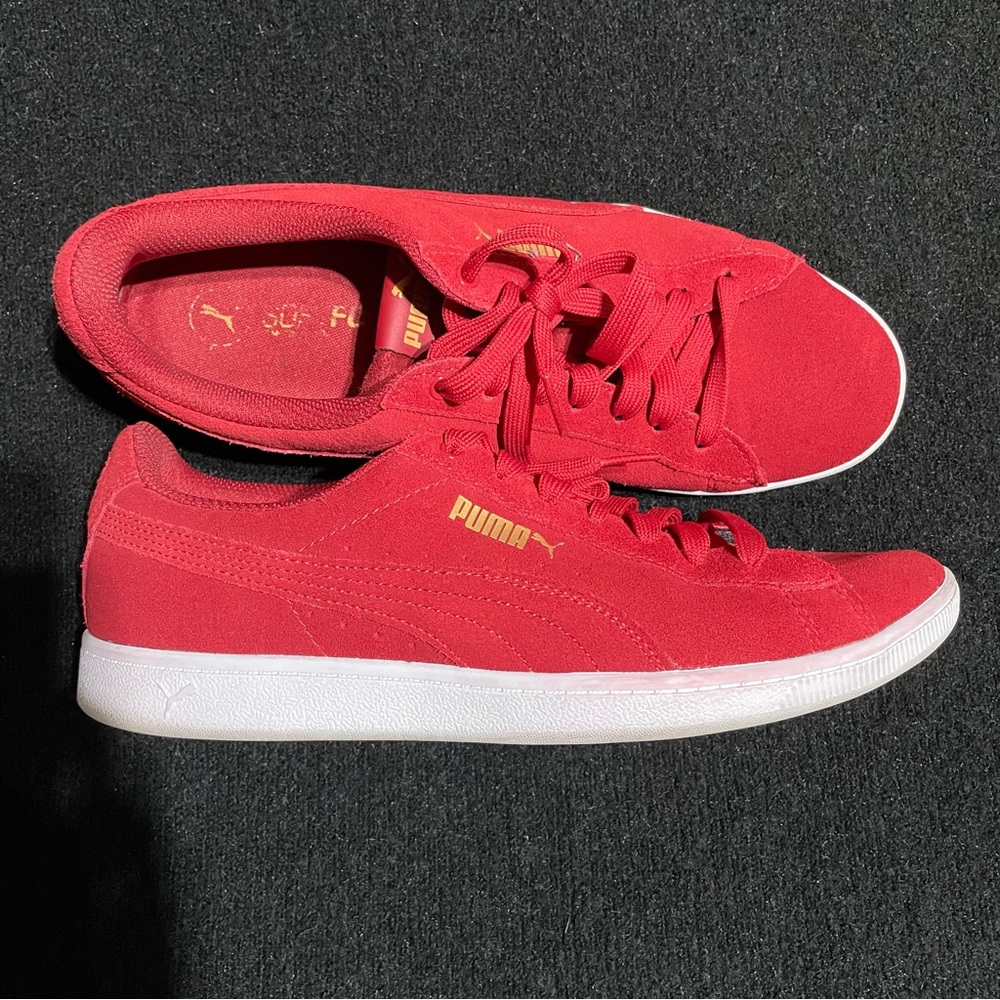 Suede Red Puma Sneakers